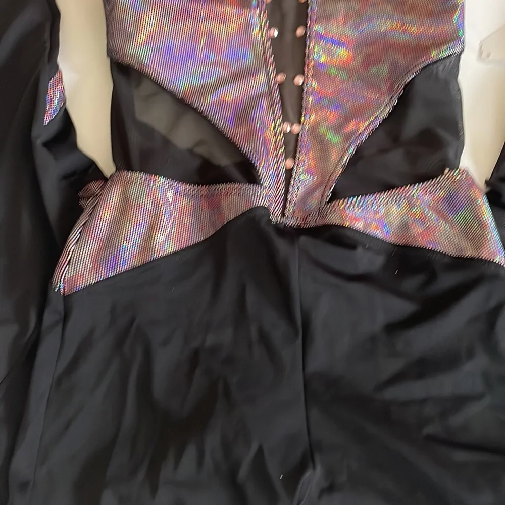 Weissman unitard black purple/pink size L